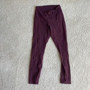 Size 6 Burgundy Align Leggings Good Condition